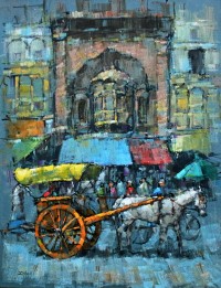 Zahid Saleem, 18 x 24 Inch, Acrylic on Canvas, Cityscape Painting, AC-ZS-008